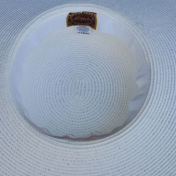 Scala White Wide Brim Sun Hat - Picture 7 of 11